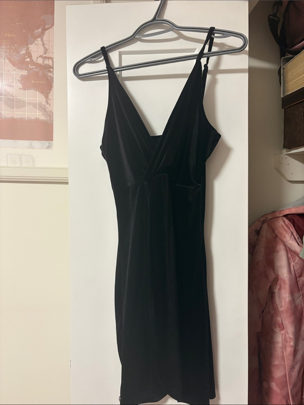 Wet Seal Black Velvet Mini Slip Dress